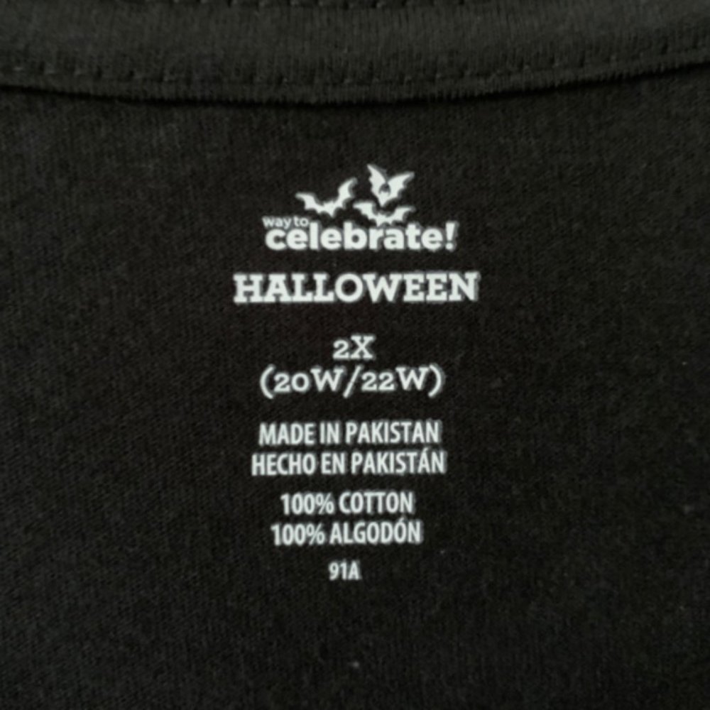 Way To Celebrate - Black Cat Halloween T-Shirt - Size 2X - Picture 4 of 4